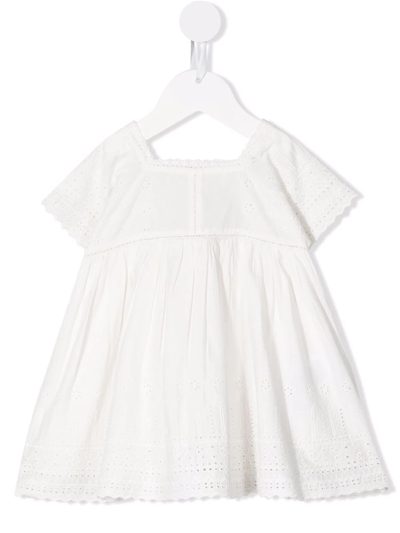 Bonpoint Babies' 婴幼儿 - Ameliane马德拉刺绣棉质连衣裙 In White