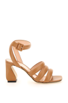 SI ROSSI LEATHER SANDALS WITH SCULPTURE HEEL