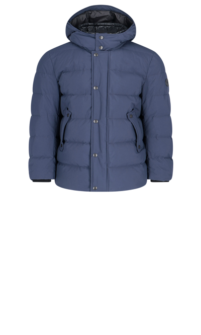 Fay Hooded Down Jacket In Blue