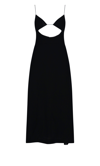 Saint Laurent Open-back Cutout Crepe De Chine Midi Dress