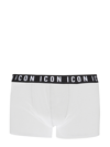 Dsquared2 Logo Boxer Shorts With Elastic Waistband In White