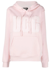 Ugg Rey Fuzzy Logo Pullover Hoodie In Rosa