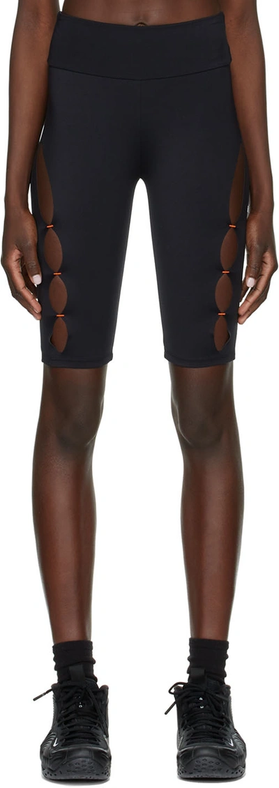 Rui Ssense Exclusive Black Cut-out Bike Shorts