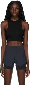 Rui Ssense Exclusive Black Cut-out Cropped Tank In Black