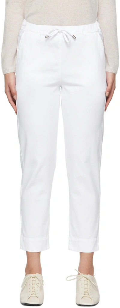 Max Mara Pantaloni Calotta In Cotone Bianco 31310426600002 In 002 White
