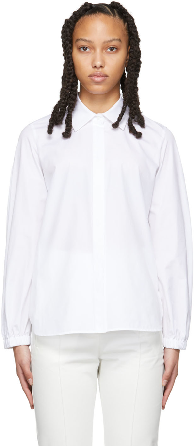 Max Mara Osteo Cotton Shirt With Laces In White