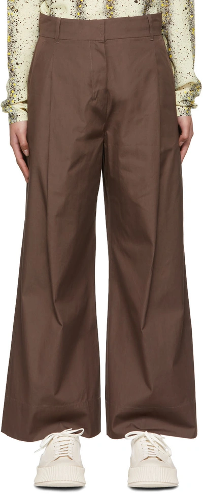 S Max Mara Brown Zeo Trousers In 033 Brown