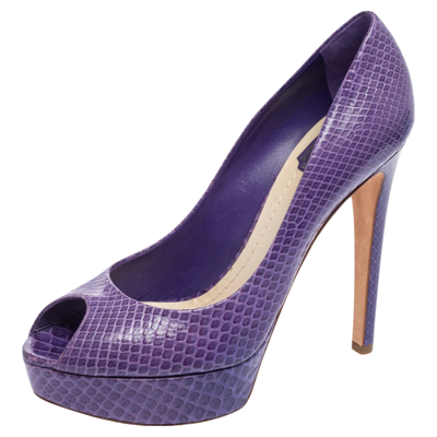 Pre-owned Dior Platform Pumps Size 41 In Purple