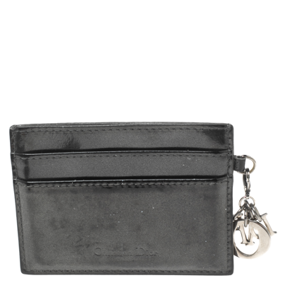 Pre-owned Dior Card Holder In Grey
