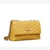 Tory Burch Kira Chevron Small Convertible Shoulder Bag In Golden Sunset