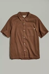 Standard Cloth Liam Crinkle Shirt In Chocolate
