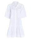 Jonathan Simkhai Standard Crissy Cotton Poplin Mini Shirtdress In White