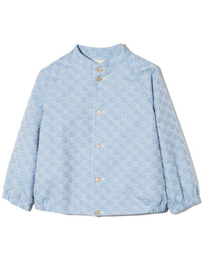 Gucci Boys Blue Interlocking G Baby Coat