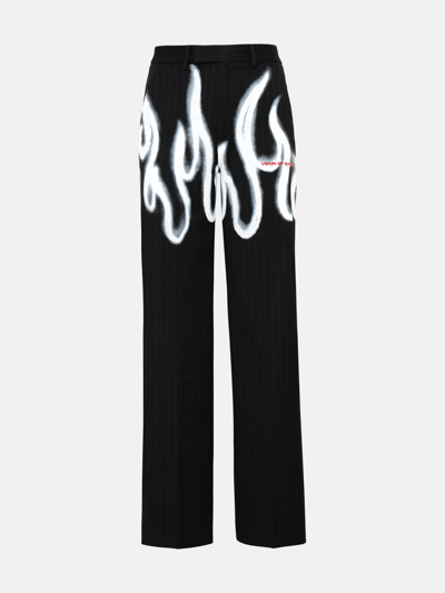 Vision Of Super Black Polyester Jogging Flames Pants