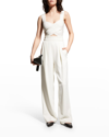 Altuzarra Mylas Crisscross Crop Top In Natural White