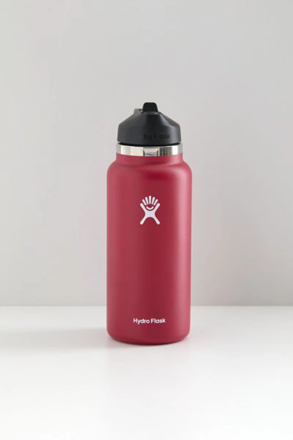 Hydro Flask Wide Mouth Straw Lid 32oz Water Bottle In Maroon | ModeSens