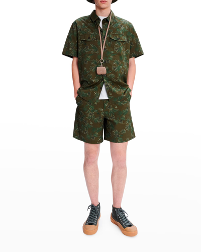 Apc Augustin Short Sleeves Shirt In Kaki