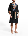 Paul Smith Stripe-lapels Cotton-towelling Dressing Gown In 79