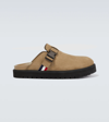 Moncler Mon Mule Slide Shoes In Khaki