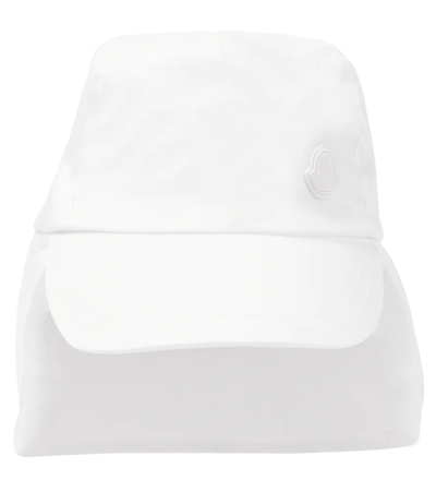 Moncler Baby Cotton Hat In Cream