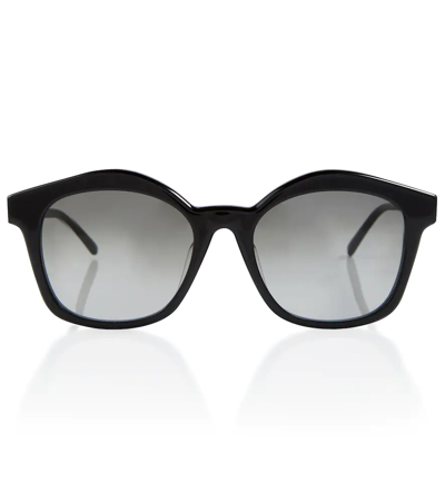 Loewe Round Sunglasses In Shiny Black / Gradient Smoke