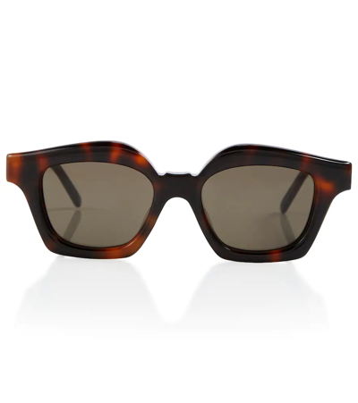Loewe Brow Arch Square Tortoiseshell-acetate Sunglasses In Dark Havana / Brown