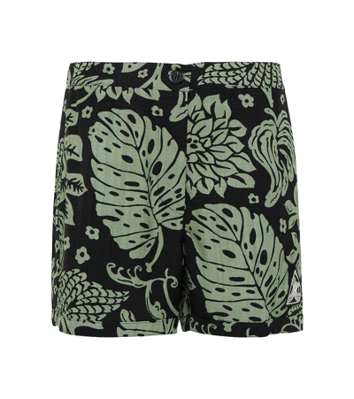 Jil Sander Printed Shorts In Open Green