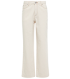 Apc High Rise Wide-leg Jeans In Ecru