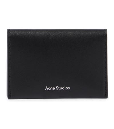 Acne Studios Leather Card Case In Black
