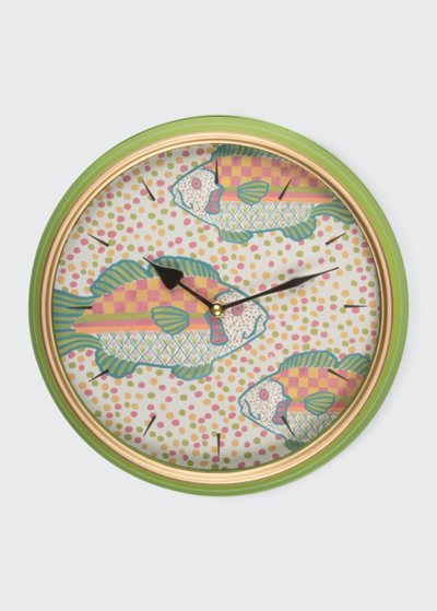 Mackenzie-childs Freckle Fish Wall Clock