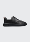 Bally Logo-plaque Low Top Sneakers In Black