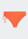 Jacquemus Tropea Ruched Bikini Bottoms In Orange