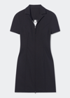 Jacquemus La Robe Tangelo Stretch Wool Mini Dress In Black