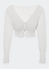 Jacquemus Alzou Crop Cardigan In Light Grey