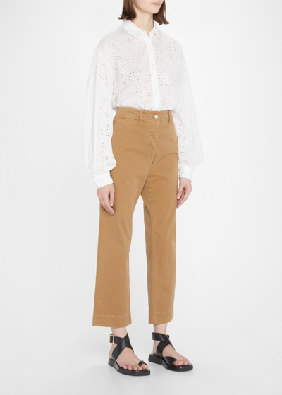 Nili Lotan Tomboy Cuffed Pants In Tawny