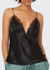 Cami Nyc The Racer Silk Charmeuse Camisole In Black
