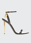 Tom Ford 105mm Lock Stiletto Sandals In Black