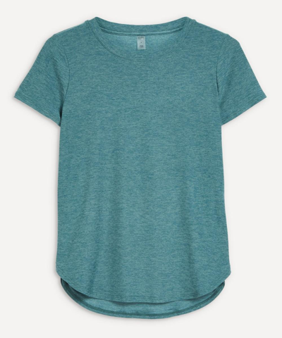 Beyond Yoga Featherweight On The Down Low T-shirt - Size 10 In Rainforest Blue Heather