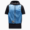 Moncler Two-in-one Technical Mesh And Jersey T-shirt In Black