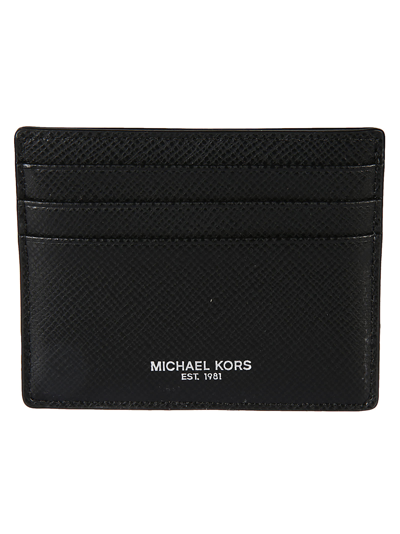 Michael Kors Harrison Card Holder In Black