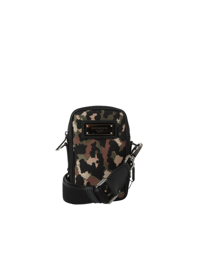 Dolce & Gabbana Camouflage Shoulder Bag In Multi