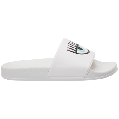 Chiara Ferragni Eyestar Rubber Slides In White