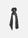 SAINT LAURENT STRETCH FABRIC SCRUNCHIE WITH ALL-OVER BANDANA PRINT