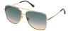 Tom Ford Reggie 61mm Gradient Polarized Aviator Sunglasses In Green