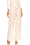 Jonathan Simkhai Emiko Textured Wide-leg Trousers In Moonstone