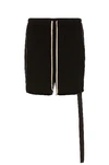 Rick Owens Drkshdw Jersey Trucker Cut-off Shorts In Black
