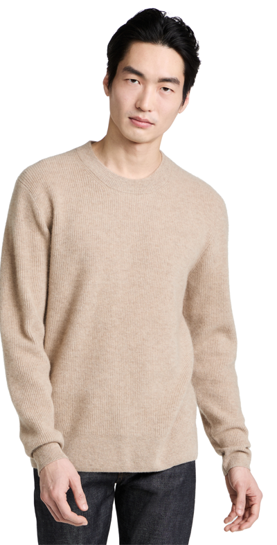 Alex Mill Jordan Sweater In Spring Weight Cashmere In Stone