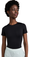 Good American Scuba Tee Thong Bodysuit In Black001