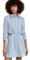 Simkhai Shaelyn Cotton Poplin Mini Dress Cove In Cove