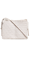 Madewell Woven Leather Cross Body Chain Strap Bag In White